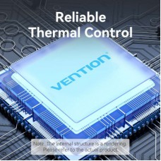 Концентратор Vention USB 3.0 to USB 3.0x3/RJ45/Type-C Hub Blue Aluminum Alloy 5-in-1 (TGFSB) - Фото