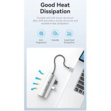 Концентратор Vention USB 3.1 Type-C to HDMI 4K60Hz/USB 3.0x3/PD 100W 5-in-1 (TQDHB) - Фото