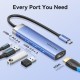 Концентратор Vention USB 3.1 Type-C to HDMI/USB 3.0x3/PD 100W Blue Aluminum Alloy Hub 5-in-1 (TGESB)