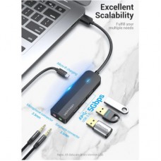 Концентратор Vention USB 3.0 to 3хUSB 3.0/2хTRS Audio/USB Micro 1.0m (CHIBF) - Фото