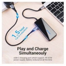 Концентратор Vention USB 3.1 Type-C to 4хUSB 3.0/PD 87W 5-in-1 Gray Mirrored Surface (TFDHB) - Фото