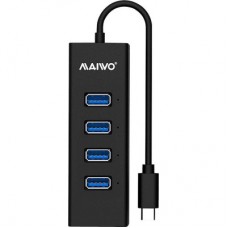 Концентратор Maiwo USB Type-C to 4х USB3.0 cable 15 cm (KH304C) - Фото