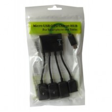 Концентратор Lapara LA-MicroUSB-OTG-HUB black - Фото