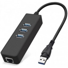 Концентратор Dynamode USB 3.0 Type-A - RJ45 Gigabit Lan, 3*USB 3.0 (USB3.0-Type-A-RJ45-HUB3) - Фото