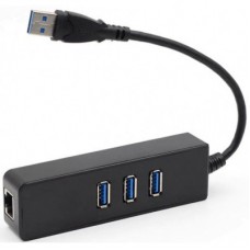 Концентратор Dynamode USB 3.0 Type-A - RJ45 Gigabit Lan, 3*USB 3.0 (USB3.0-Type-A-RJ45-HUB3) - Фото