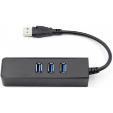 Концентратор Dynamode USB 3.0 Type-A - RJ45 Gigabit Lan, 3*USB 3.0 (USB3.0-Type-A-RJ45-HUB3) - Фото