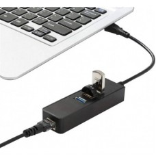 Концентратор Dynamode USB 3.0 Type-A - RJ45 Gigabit Lan, 3*USB 3.0 (USB3.0-Type-A-RJ45-HUB3) - Фото