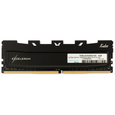Модуль пам'яті для комп'ютера DDR4 8GB 3200 MHz Kudos Black eXceleram (EKBLACK4083216A)