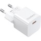 Зарядний пристрій Choetech GaN USB-C 20 W QC 3.0/PD/PPS (PD5010-EU-WH)