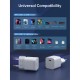 Зарядний пристрій Choetech GaN USB-C 20 W QC 3.0/PD/PPS (PD5010-EU-WH) Зарядний пристрій Choetech GaN USB-C 20 W QC 3.0/PD/PPS (PD5010-EU-WH)