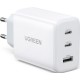 Зарядний пристрій Ugreen 3xUSB 65 W (2xType-C+USB QC3.0) Fast Charger White CD275 (90496)