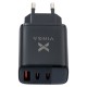 Зарядное устройство Vinga 2xUSB-C PD30W + USB-A QC30W Display 30W Max (VCR30ACCDB)