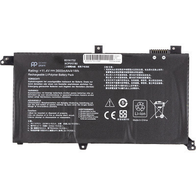 Аккумулятор для ноутбука ASUS VivoBook S14 S43 (B31N1732) 11.4V 3600mAh PowerPlant (NB431779)