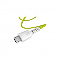 Дата кабель USB 2.0 AM to Micro 5P 1.0m Soft white/lime Pixus (4897058531176) - Фото