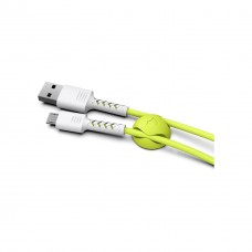 Дата кабель USB 2.0 AM to Micro 5P 1.0m Soft white/lime Pixus (4897058531176) - Фото