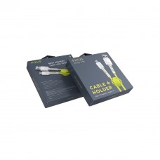 Дата кабель USB 2.0 AM to Micro 5P 1.0m Soft white/lime Pixus (4897058531176) - Фото