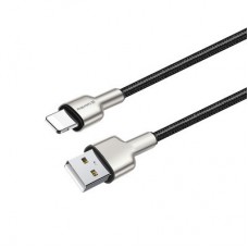 Дата кабель USB 2.0 AM to Lightning 1.0m head metal black ColorWay (CW-CBUL046-BK) - Фото