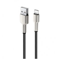 Дата кабель USB 2.0 AM to Lightning 1.0m head metal black ColorWay (CW-CBUL046-BK) - Фото