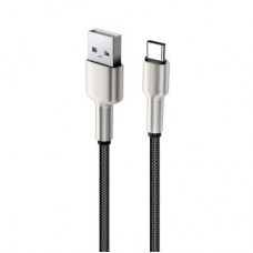 Дата кабель USB 2.0 AM to Lightning 1.0m head metal black ColorWay (CW-CBUL046-BK) - Фото