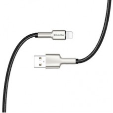 Дата кабель USB 2.0 AM to Lightning 1.0m head metal black ColorWay (CW-CBUL046-BK) - Фото