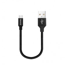 Дата кабель USB 2.0 AM to Micro 5P 0.25m black ColorWay (CW-CBUM048-BK) - Фото
