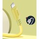 Дата кабель USB 2.0 AM to Type-C 1.0m soft silicone yellow ColorWay (CW-CBUC043-Y)