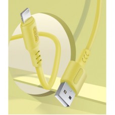 Дата кабель USB 2.0 AM to Type-C 1.0m soft silicone yellow ColorWay (CW-CBUC043-Y) - Фото