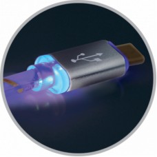 Дата кабель USB08-03LT USB — Micro USB, GrayLED backlight, 1m Defender (87554) - Фото