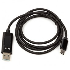 Дата кабель USB 2.0 AM to Type-C 1.0m display PowerPlant (CA913176) - Фото