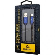 Дата кабель USB 2.0 AM to Type-C 2.0m Cablexpert (CC-USB2J-AMCM-2M-BL) - Фото