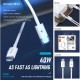 Дата кабель USB-C to USB-C 1.0m PD-B83a 60 W Proda (PD-B83a-WHT)