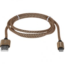 Дата кабель USB 2.0 AM to Lightning 1.0m gold Defender (87806) - Фото
