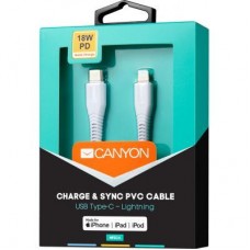 Дата кабель USB-C to Lightning 1.2m MFI White Canyon (CNS-MFIC4W) - Фото