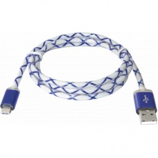 Дата кабель USB08-03LT USB — Micro USB, BluelED backlight, 1m Defender (87555) - Фото
