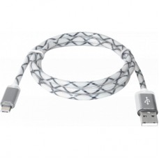 Дата кабель USB08-03LT USB — Micro USB, GrayLED backlight, 1m Defender (87554) - Фото