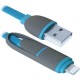 Дата кабель USB10-03BP USB — Micro USB/Lightning, blue, 1 m Defender (87487)