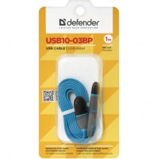 Дата кабель USB10-03BP USB — Micro USB/Lightning, blue, 1 m Defender (87487) - Фото