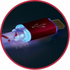 Дата кабель USB08-03LT USB — Micro USB, RedLED backlight, 1m Defender (87556) - Фото