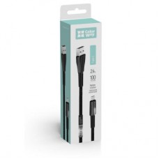 Дата кабель USB 2.0 AM to Type-C 1.0m zinc alloy + led black ColorWay (CW-CBUC035-BK) - Фото