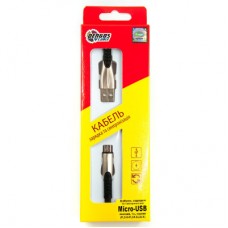 Дата кабель USB 2.0 AM to Micro 5P 1.0m black Dengos (PLS-M-PLSK-BLACK) - Фото