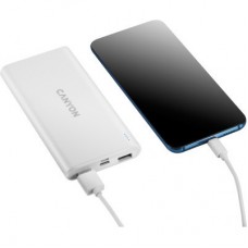 Батарея універсальна Canyon PB-106 10000 mAh Input 5V/2A, Output 5V/2.1A (Max) (CNE-CPB1006W) - Фото