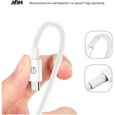 Дата кабель USB 2.0 AM to Type-C 1.2m AMD718L white Armorstandart (ARM64298) - Фото