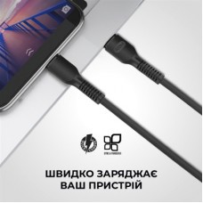Дата кабель USB-C to USB-C 1.0m AR88 3A black Armorstandart (ARM65293) Дата кабель USB-C to USB-C 1.0m AR88 3A black Armorstandart (ARM65293) - Фото