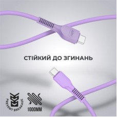 Дата кабель USB-C to USB-C 1.0m AR88 3A purple Armorstandart (ARM65291) - Фото