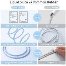 Дата кабель USB 2.0 AM to Lightning 1.2m 2.4A Jelly Liquid Silica Gel Blue Baseus (CAGD000003) - Фото