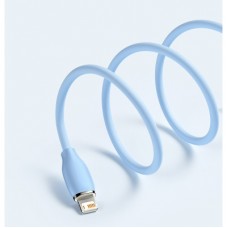 Дата кабель USB 2.0 AM to Lightning 1.2m 2.4A Jelly Liquid Silica Gel Blue Baseus (CAGD000003) - Фото