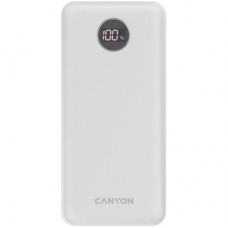 Батарея универсальная Canyon PB-2002 20000mAh, PD/20W, QC/3.0, White (CNE-CPB2002W)