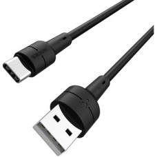 Дата кабель USB 2.0 AM to Type-C 1.0m BX30 Silicone 3A Black BOROFONE (BX30CB) - Фото
