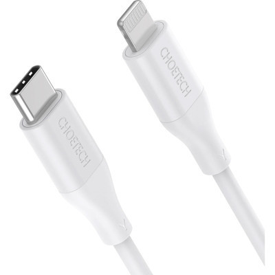 Дата кабель USB-C to Lightning 1.0m USB2.0 30 W MFI Choetech (IP0040-WH)