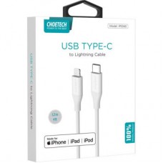 Дата кабель USB-C to Lightning 1.0m USB2.0 30 W MFI Choetech (IP0040-WH) - Фото
